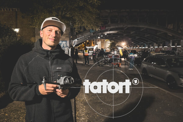 Drohnen Operator beim Tatort